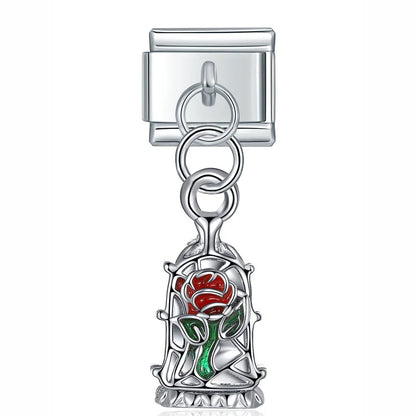 The Glaze Flower MOM & Birthday Number Dangle Charm