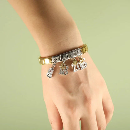 The Glaze Flower MOM & Birthday Number Dangle Charm