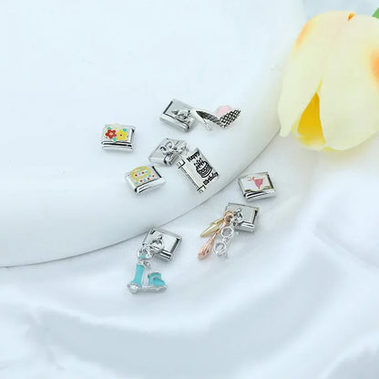 Enamel Pumpkin & Halloween Dangle Charm for Charm Bracelets