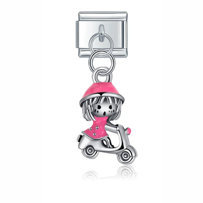 Glaze Snake, Fish Eye & Motorcycle Charms