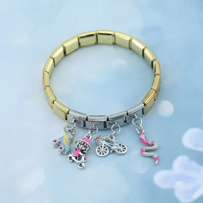Glaze Snake, Fish Eye & Motorcycle Charms