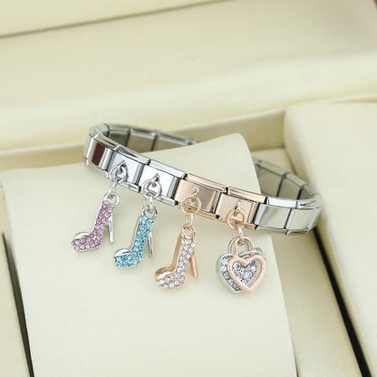 Enamel Ice Cream Cone Dangle Charm for Charm Bracelets