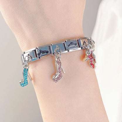 Enamel Ice Cream Cone Dangle Charm for Charm Bracelets