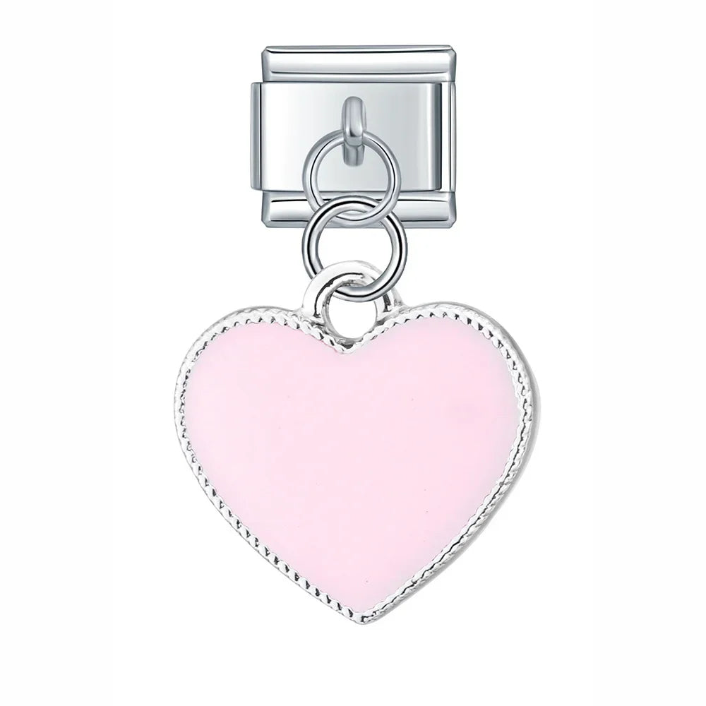 Open Heart Dangle Charm in Silver