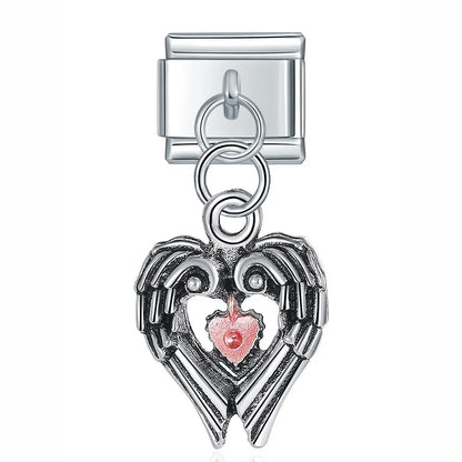 The Sweet Romantic Heart & Flower Dangle Charm