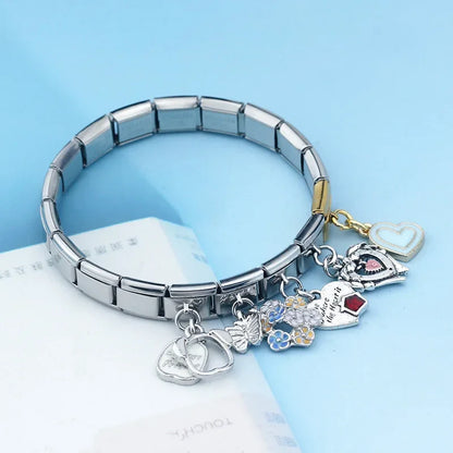 The Sweet Romantic Heart & Flower Dangle Charm