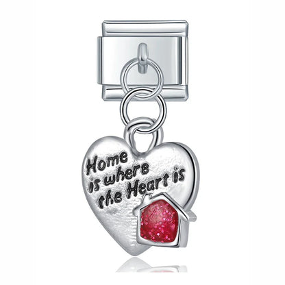 The Sweet Romantic Heart & Flower Dangle Charm