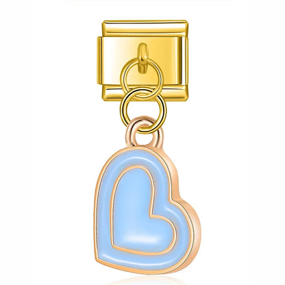 The Sweet Romantic Heart & Flower Dangle Charm