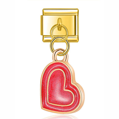 The Sweet Romantic Heart & Flower Dangle Charm