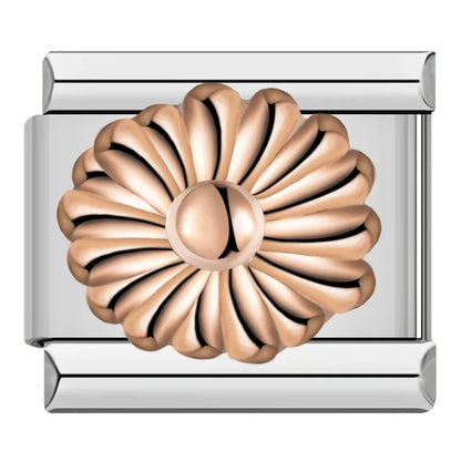 Flower & Botanical Italian Charms — Rose Gold, Pearl, Enamel & Crystal Floral Designs