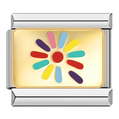 Flower & Botanical Italian Charms — Rose Gold, Pearl, Enamel & Crystal Floral Designs
