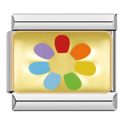 Flower & Botanical Italian Charms — Rose Gold, Pearl, Enamel & Crystal Floral Designs