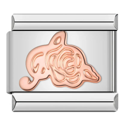 Flower & Botanical Italian Charms — Rose Gold, Pearl, Enamel & Crystal Floral Designs