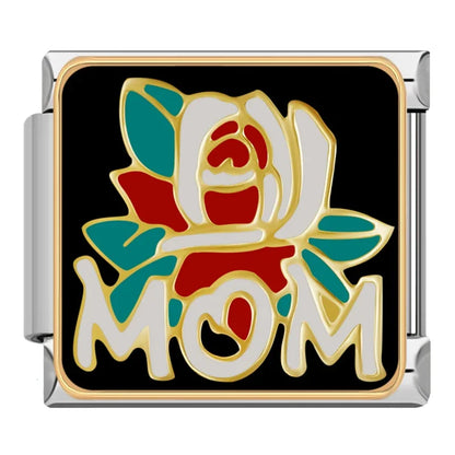 Flower & Botanical Italian Charms — Rose Gold, Pearl, Enamel & Crystal Floral Designs