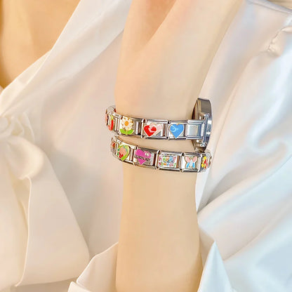 Signature Classic Round Watch with Crisp Numerals — Italian Charm Watch Bracelet
