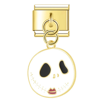 Golden Glaze Halloween Pumpkin & Cross Charms