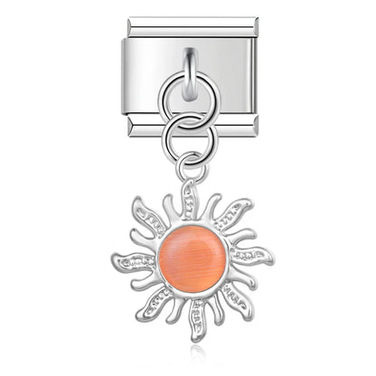 Enamel Holly & Christmas Wreath Dangle Charm for Charm Bracelets