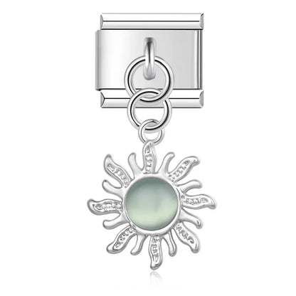Enamel Holly & Christmas Wreath Dangle Charm for Charm Bracelets
