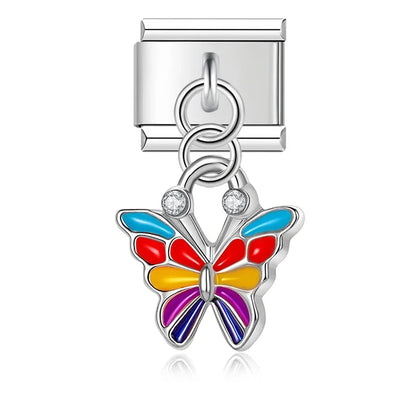 The Vibrant Enamel Daisy & Whimsical Motif Dangle Charm