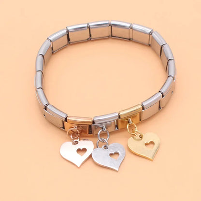 Elephant, Wing, Cat, Heart & Claw Silhouette Dangle Italian Charms — Silver Silhouette Dangle Links