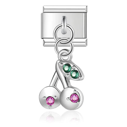 The Fish, Butterfly, Eye & Cherries Dangle Charm