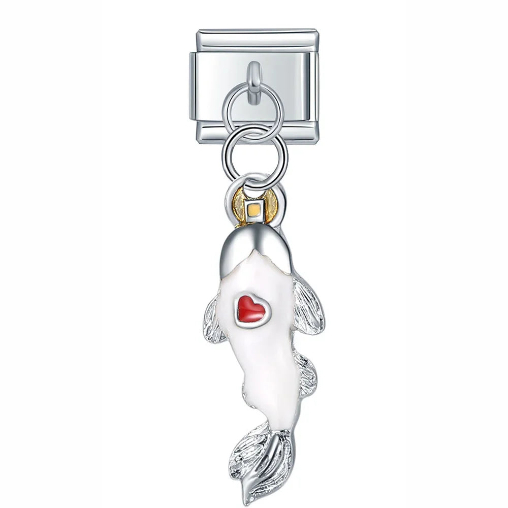 Fish Love Birds Heart Key Feather