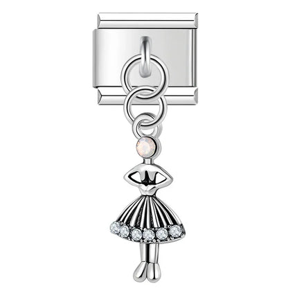 The Girl, Mask, Eye & Passport Dangle Charm