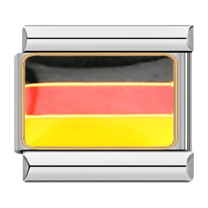 National Flags of the World Italian Charms — Country Flag Enamel Bracelet Links