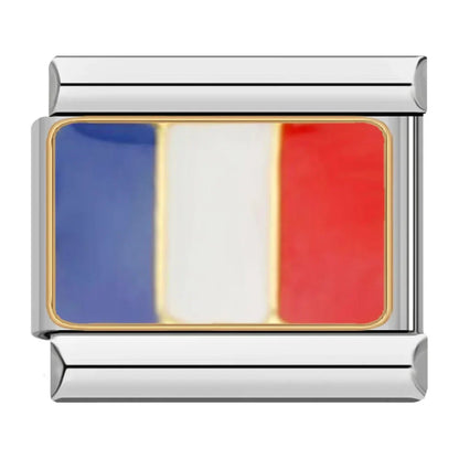 National Flags of the World Italian Charms — Country Flag Enamel Bracelet Links