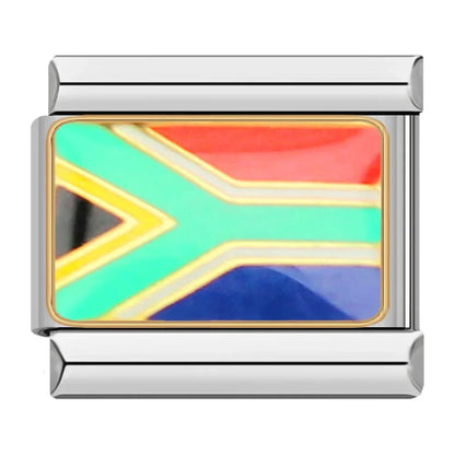 National Flags of the World Italian Charms — Country Flag Enamel Bracelet Links