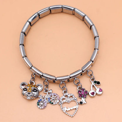Enamel Elephant & Good Luck Dangle Charm for Charm Bracelets