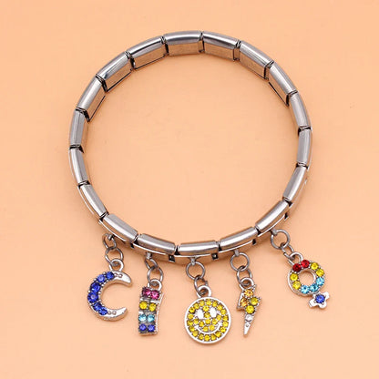 Enamel Elephant & Good Luck Dangle Charm for Charm Bracelets