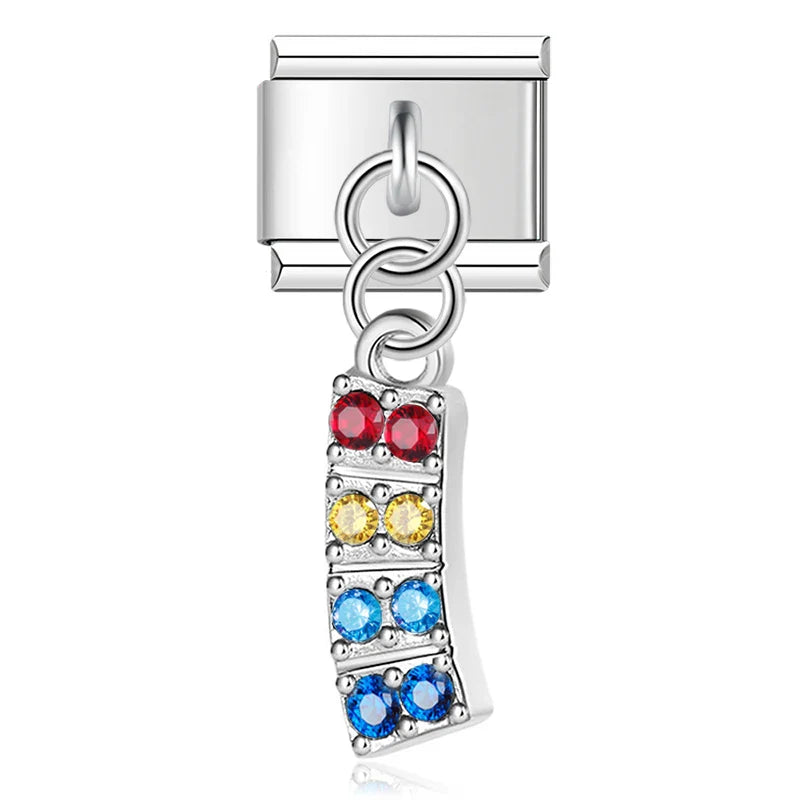 Moon Flower Lightning Heart Rhinestone charms