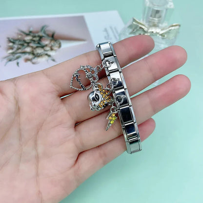Enamel Elephant & Good Luck Dangle Charm for Charm Bracelets