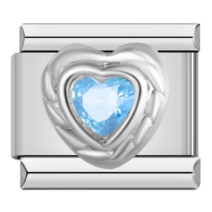 Romantic Heart & Love Italian Charms — Crystal, Engraved, Gold, Silver & Rose Gold Links