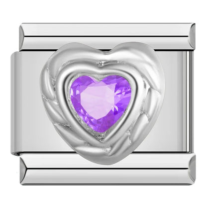Romantic Heart & Love Italian Charms — Crystal, Engraved, Gold, Silver & Rose Gold Links