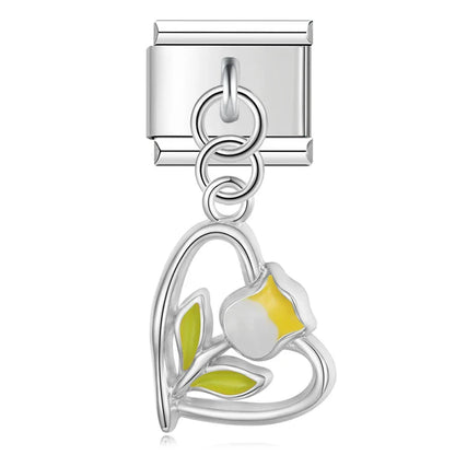 Enamel Vintage Telephone Dangle Charm