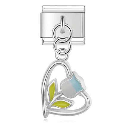 Enamel Vintage Telephone Dangle Charm