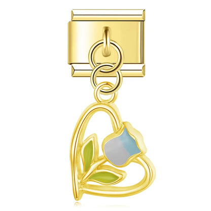 Enamel Vintage Telephone Dangle Charm
