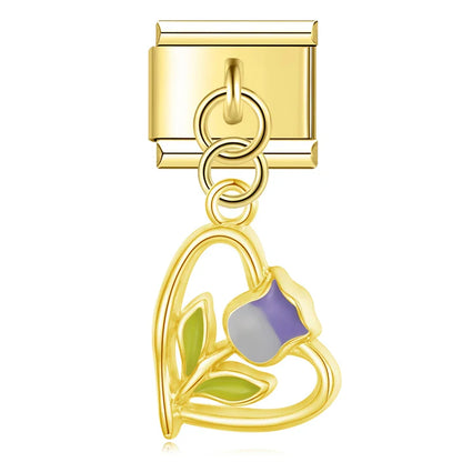 Enamel Vintage Telephone Dangle Charm