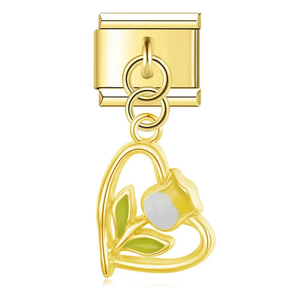 Enamel Vintage Telephone Dangle Charm