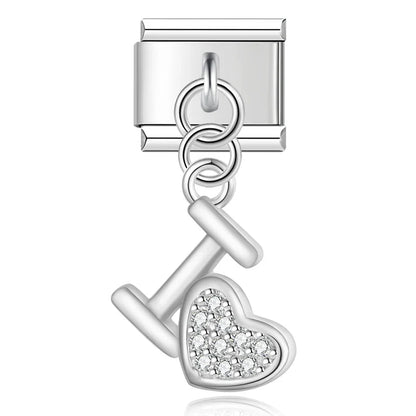 Enamel Planet & Saturn Dangle Charm for Charm Bracelets