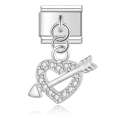 Enamel Planet & Saturn Dangle Charm for Charm Bracelets