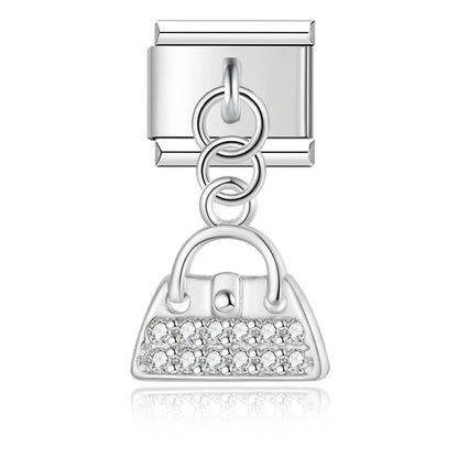Enamel Planet & Saturn Dangle Charm for Charm Bracelets