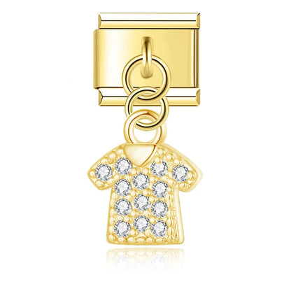 Enamel Planet & Saturn Dangle Charm for Charm Bracelets