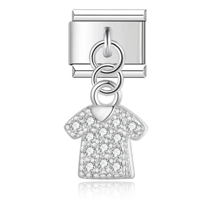 Enamel Planet & Saturn Dangle Charm for Charm Bracelets