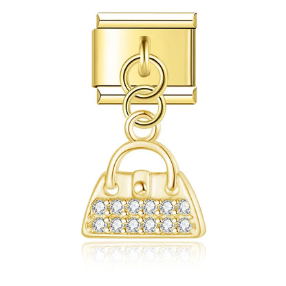 Enamel Planet & Saturn Dangle Charm for Charm Bracelets