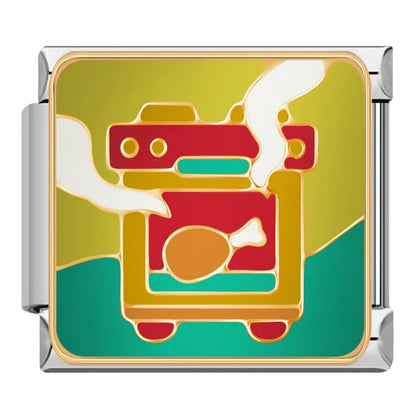Cozy Cooking & Kitchen Italian Charms — Birthday Cake, Teapot, Teddy Bear, Pumpkin & Clown Links