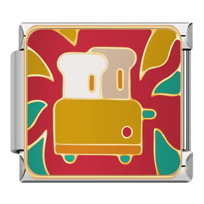 Cozy Cooking & Kitchen Italian Charms — Birthday Cake, Teapot, Teddy Bear, Pumpkin & Clown Links