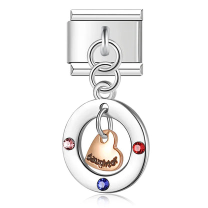 The Birds, Flower, Pizza, Cactus & Headset Dangle Charm in Silver